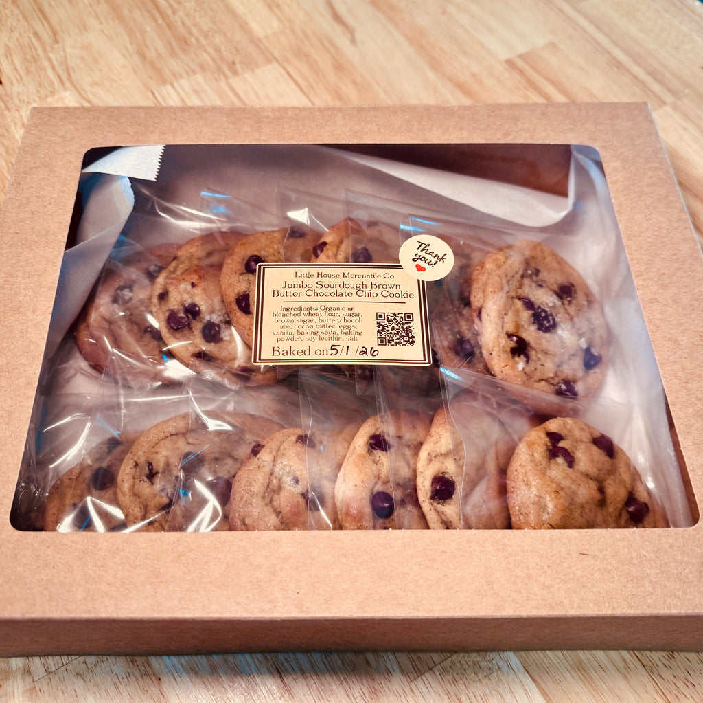 Jumbo Brown Butter Sourdough Chocolate Chip Cookies