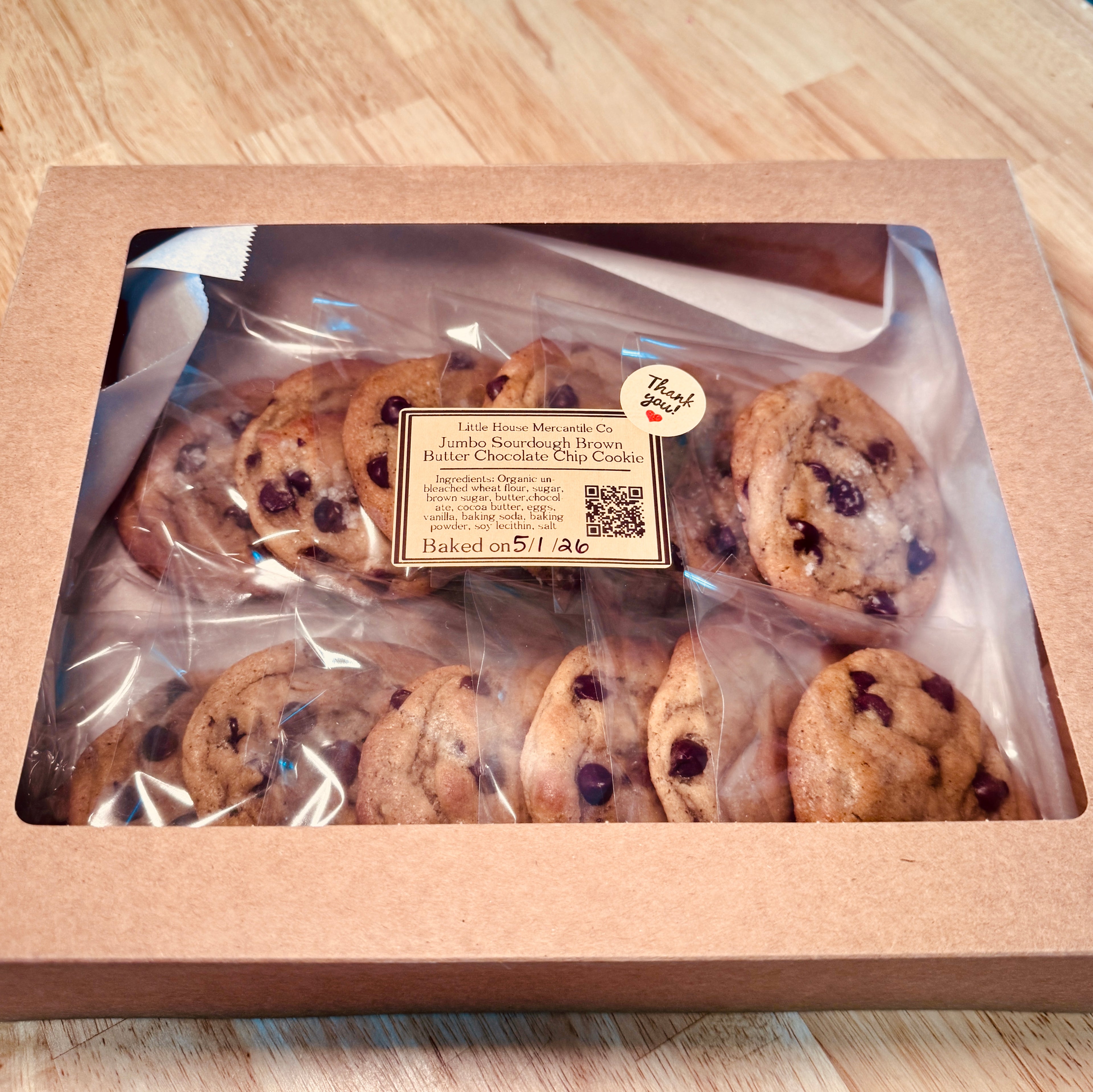 Jumbo Brown Butter Sourdough Chocolate Chip Cookies